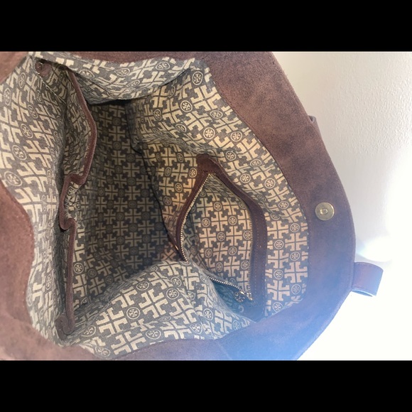 Tory Burch Soft chocolate suede tote - Picture 2 of 2